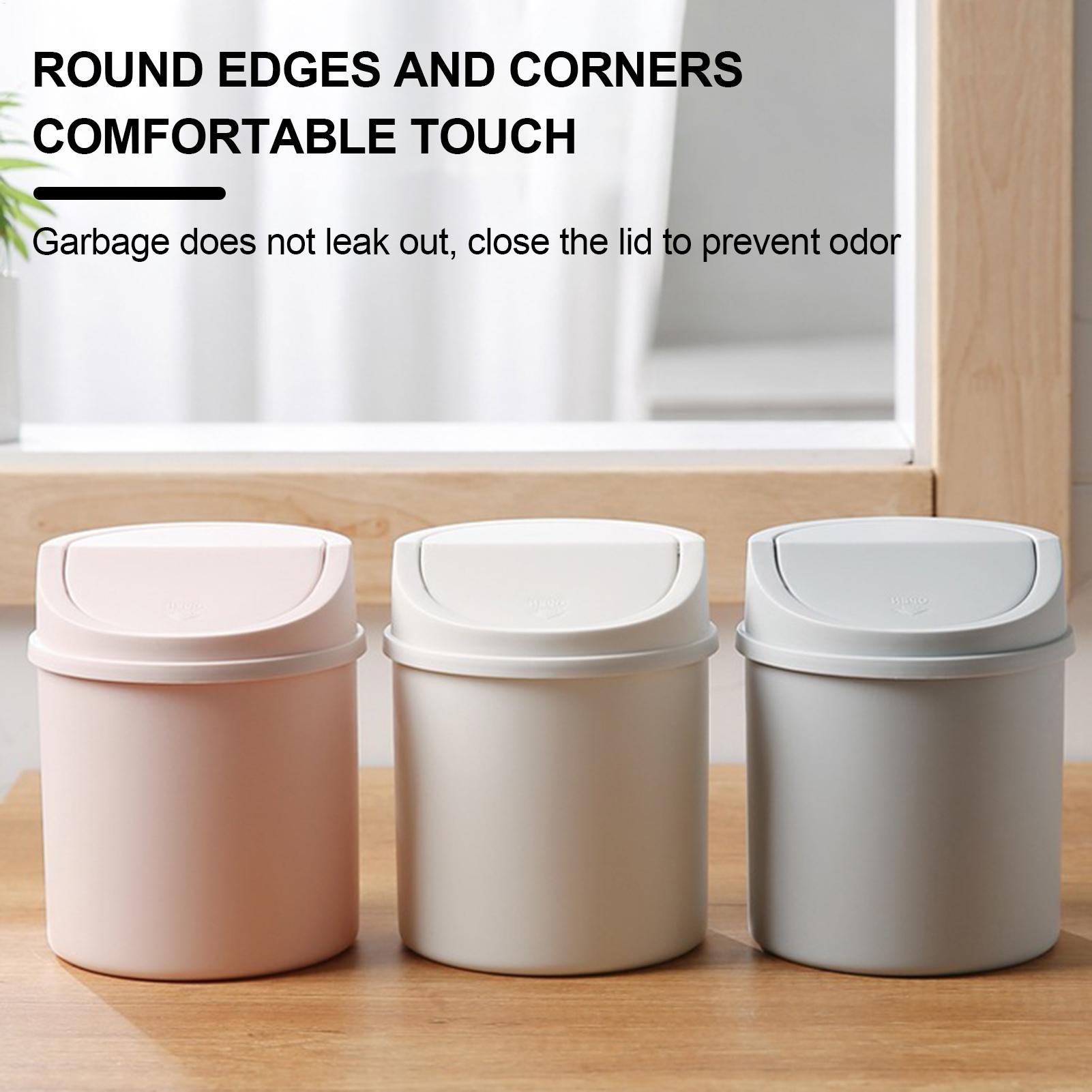 Interior Design Your Home - ミニデスクトップゴミ箱 小型ゴミ箱 蓋付き チューブ型ゴミ箱 寝室用ゴミ箱 ごみ箱
