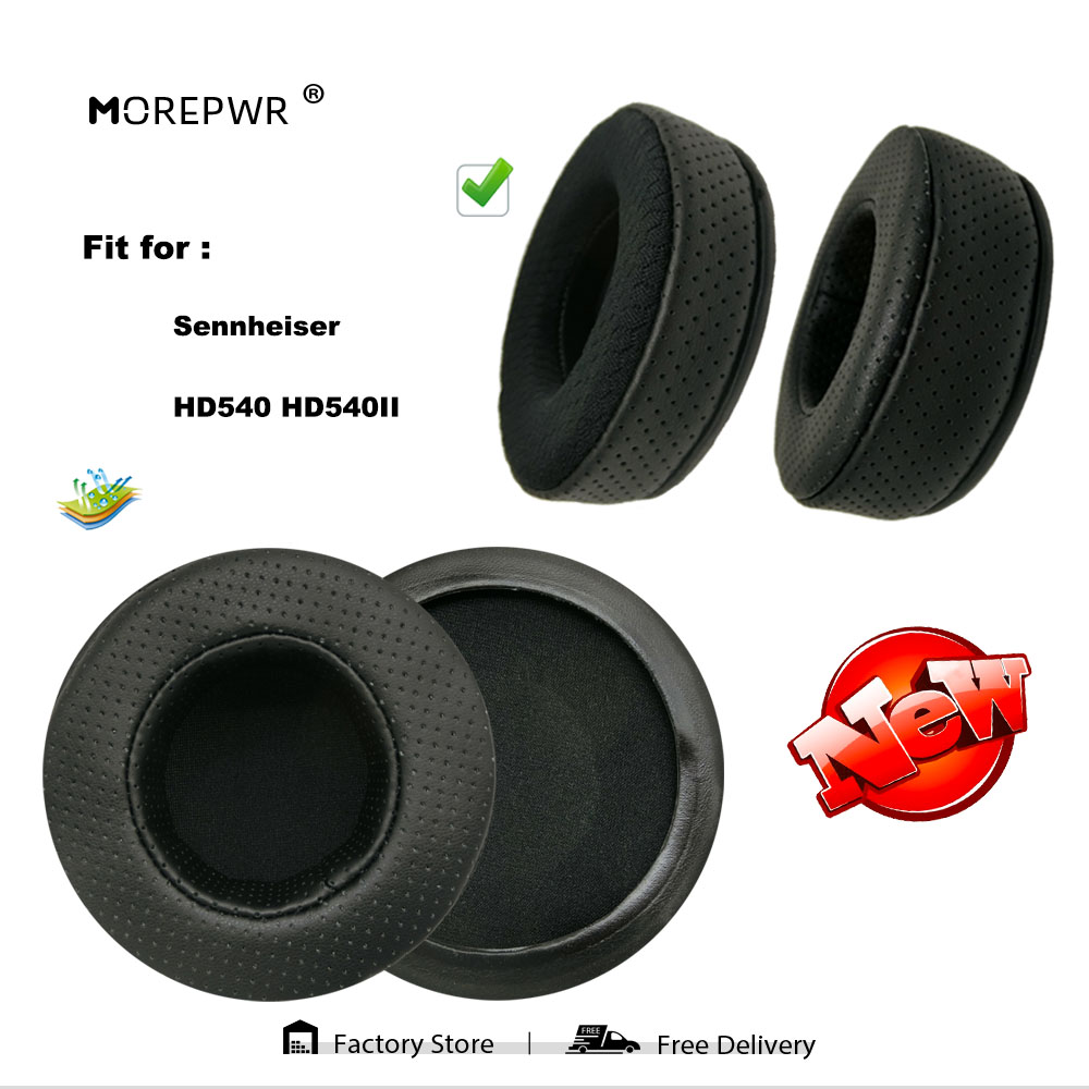 Velvet Cushion Cover - 交換用イヤーパッドゼンハイザーHD540 HD540II hd 540ヘッドセットパーツの革クッションベルベット耳あてイヤホンスリーブカバー
