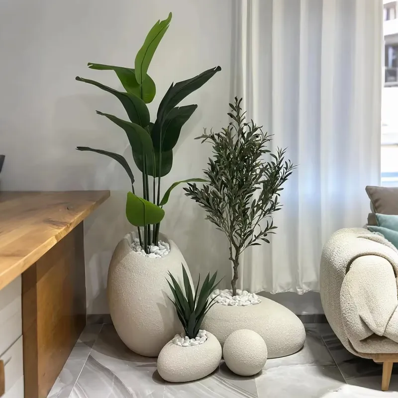Interior Design Your Home - 様々な鉢植え植物から作る、あなたのオアシスとなる美しい人工盆栽。インテリアデザインや家の装飾に。