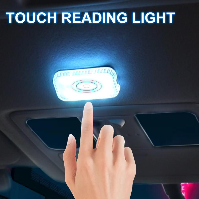 Interior Design Elements - LEDタッチライト 小型 ワイヤレス 車内灯 車内デザイン ルーフ読書灯
