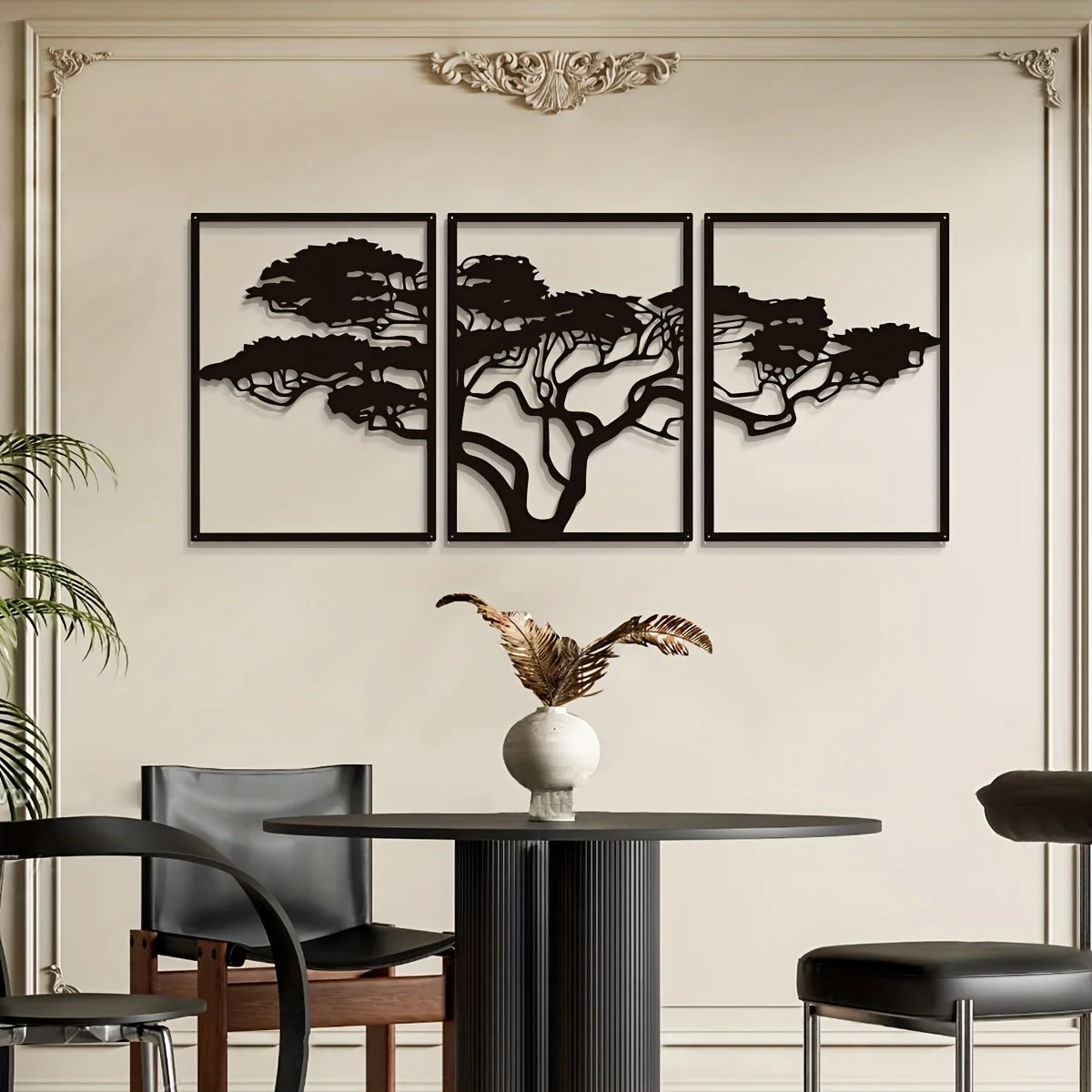 3 個ブラックメタル壁アート装飾生命の木メタルツリーウォール - Interior Design Modern のレビューと価格