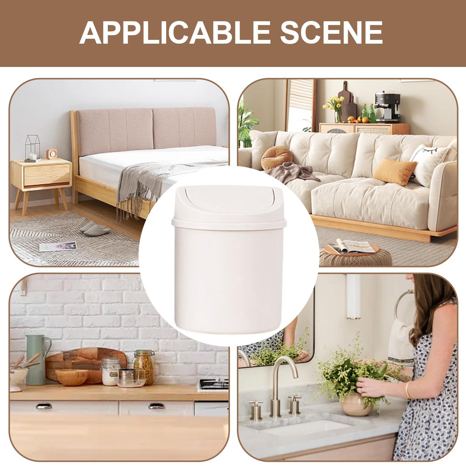 ミニゴミ箱デスクトップゴミ箱テーブルゴミ箱ロールスイング蓋小 - Interior Design Your Home のレビューと価格