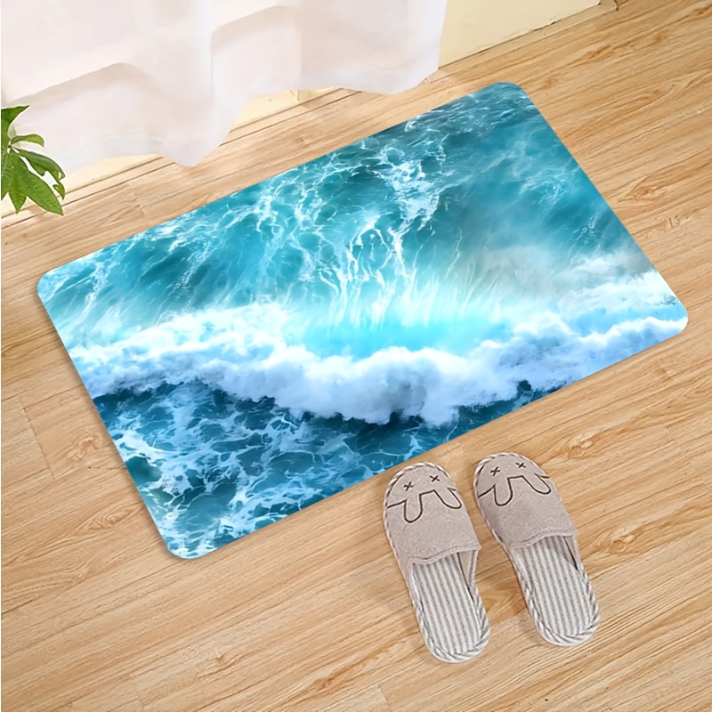 オーシャンウェーブドアマット - 穏やかな青い海のデザインで - Interior Design Your Home のレビューと価格