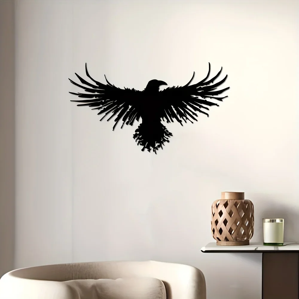 ユニークな黒い金属のカラスの壁の装飾、エレガントなシルエット - Interior Design Modern のレビューと価格