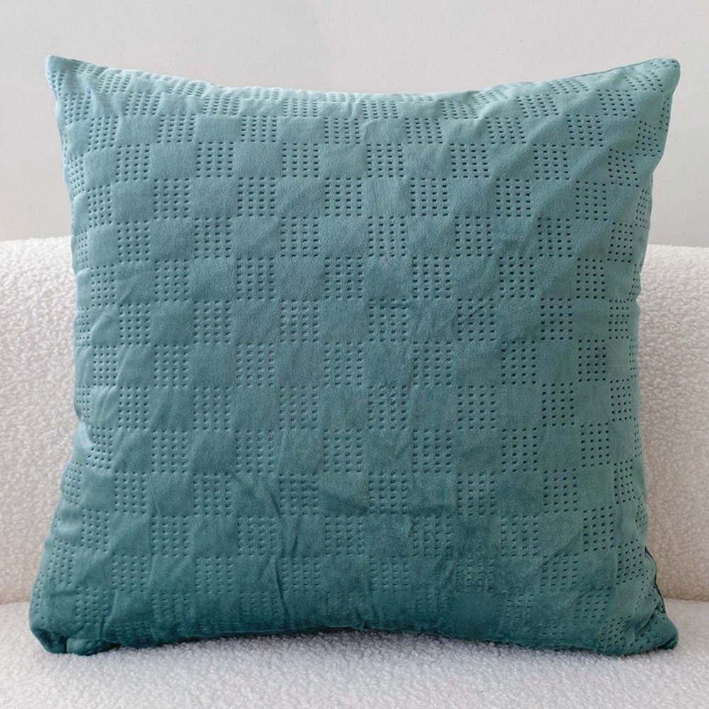 CIFBUY モール ノルディック パンチング加工 チェック - Velvet Cushion Cover のレビューと価格