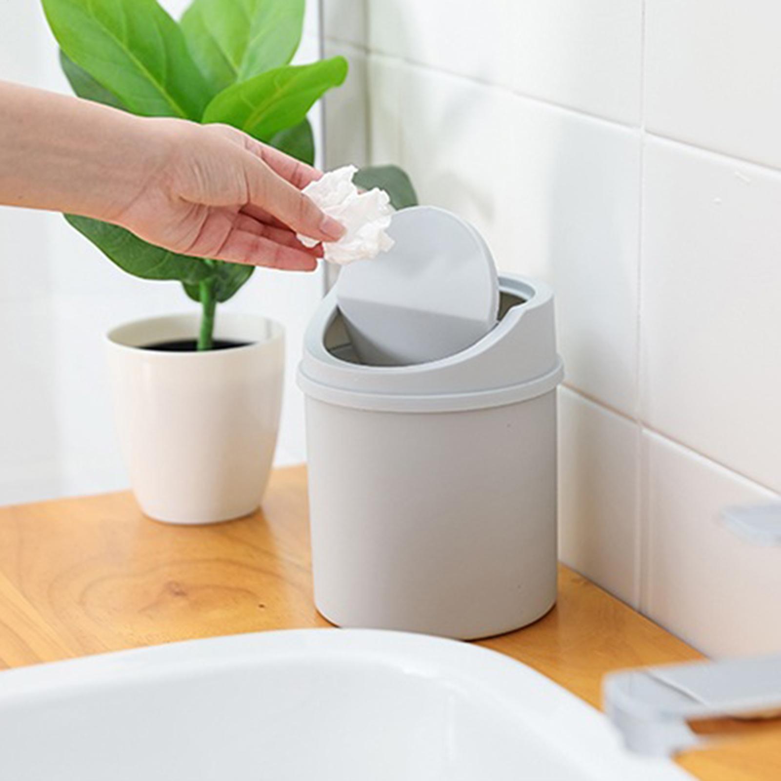 1個入り ミニ卓上ゴミ箱 蓋付き 円筒形 寝室用ゴミ箱 ゴミ - Interior Design Your Home のレビューと価格
