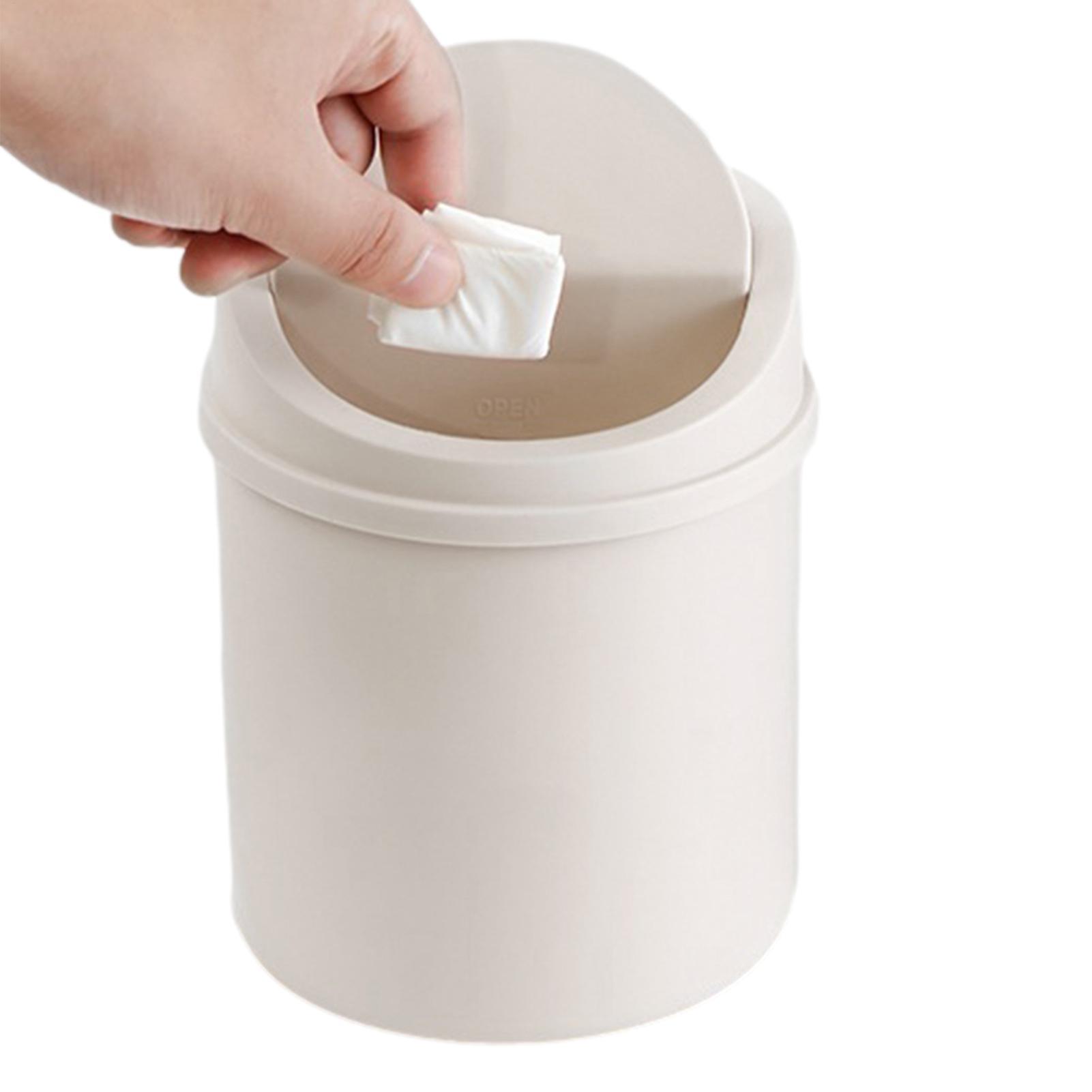 1pc ミニプラスチックデスクトップゴミ箱蓋付き円筒形卓上ゴ - Interior Design Your Home のレビューと価格