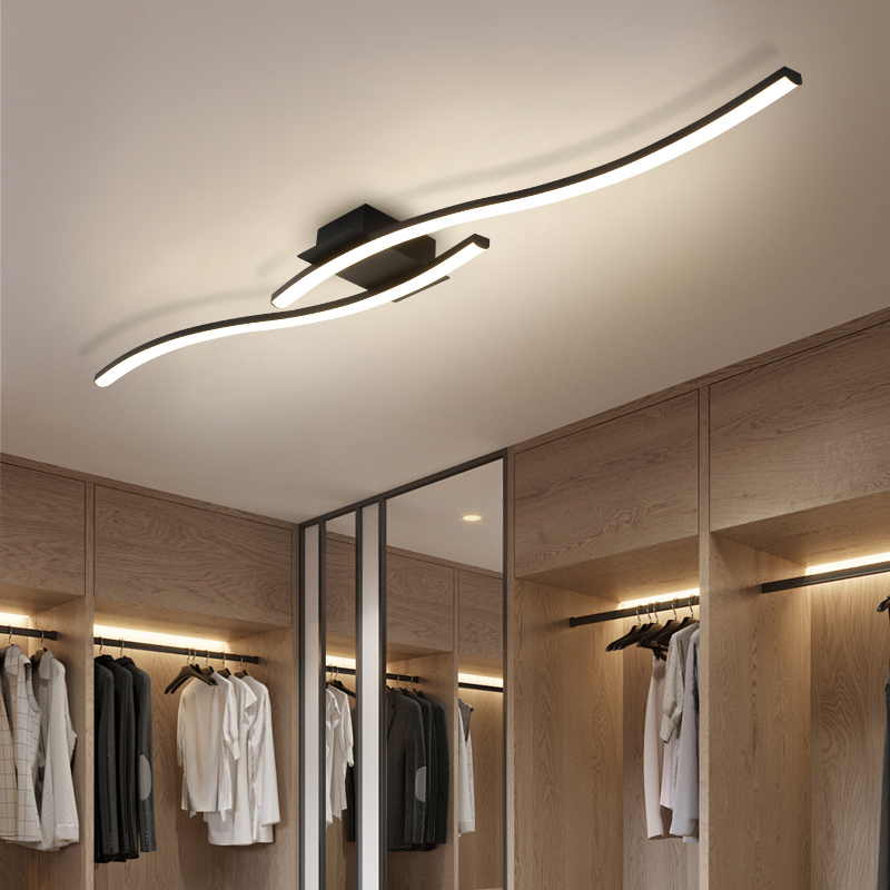モダンなミニマリストブラックシーリングライト寝室LEDペンダ - Interior Design Elements のレビューと価格