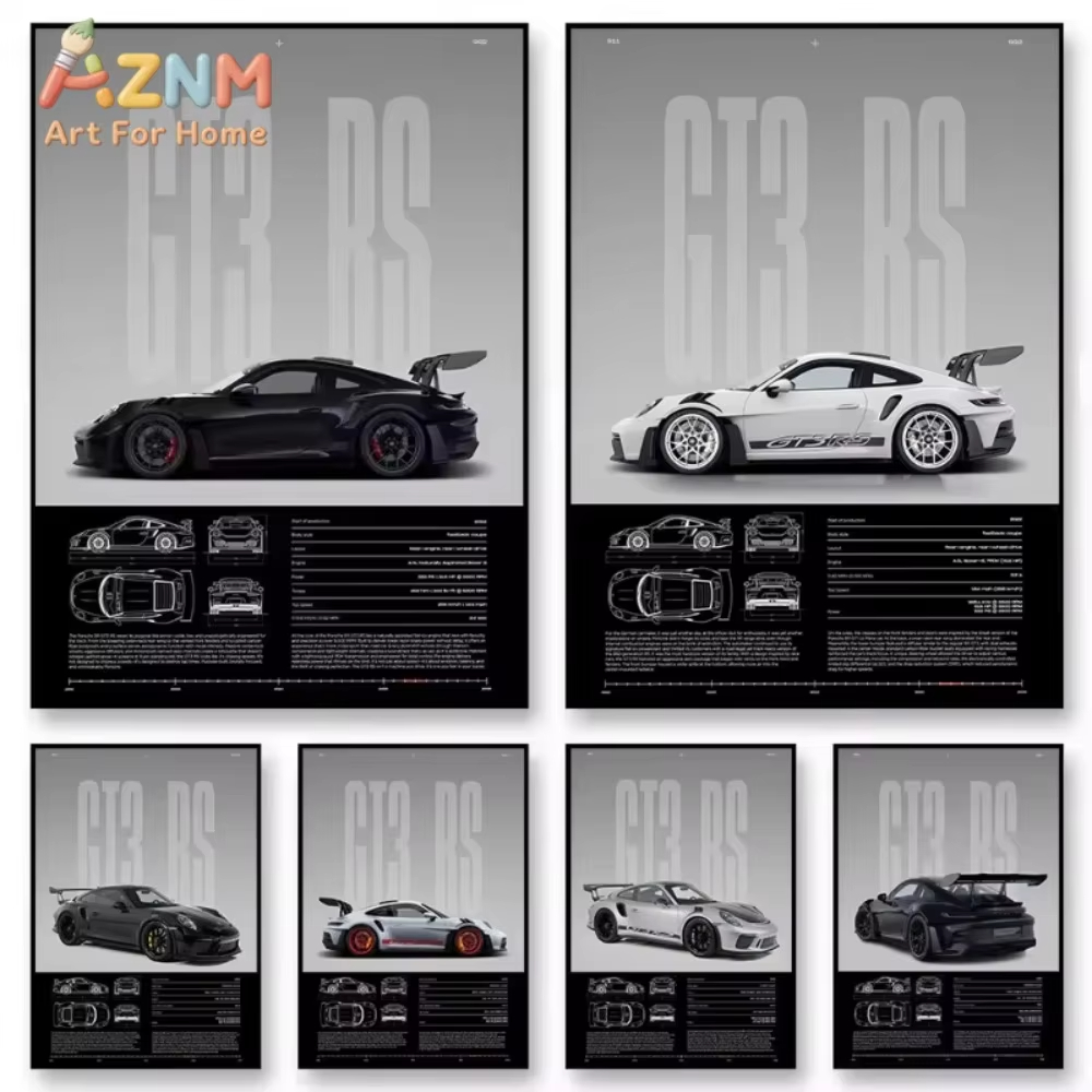 1pc ミニマリスト 911 GT3-RS 718 GT4  - Interior Design Apartment のレビューと価格