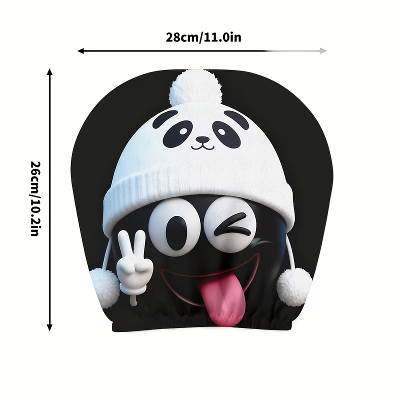 1/2個入り 車用ヘッドレストカバー、かわいい漫画のパンダの - Interior Design Emoji のレビューと価格