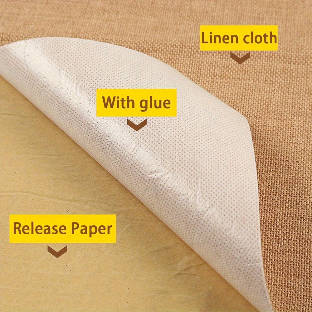 粘着性のある黄麻布紙ロール - ギフトボックス、フォトフレー - Interior Design Paper のレビューと価格