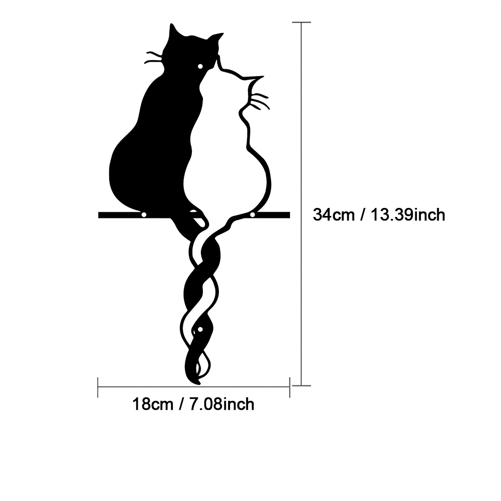 猫の壁のための金属製の家の装飾品,吊り下げられた壁のオーナメ - Interior Design Modern のレビューと価格