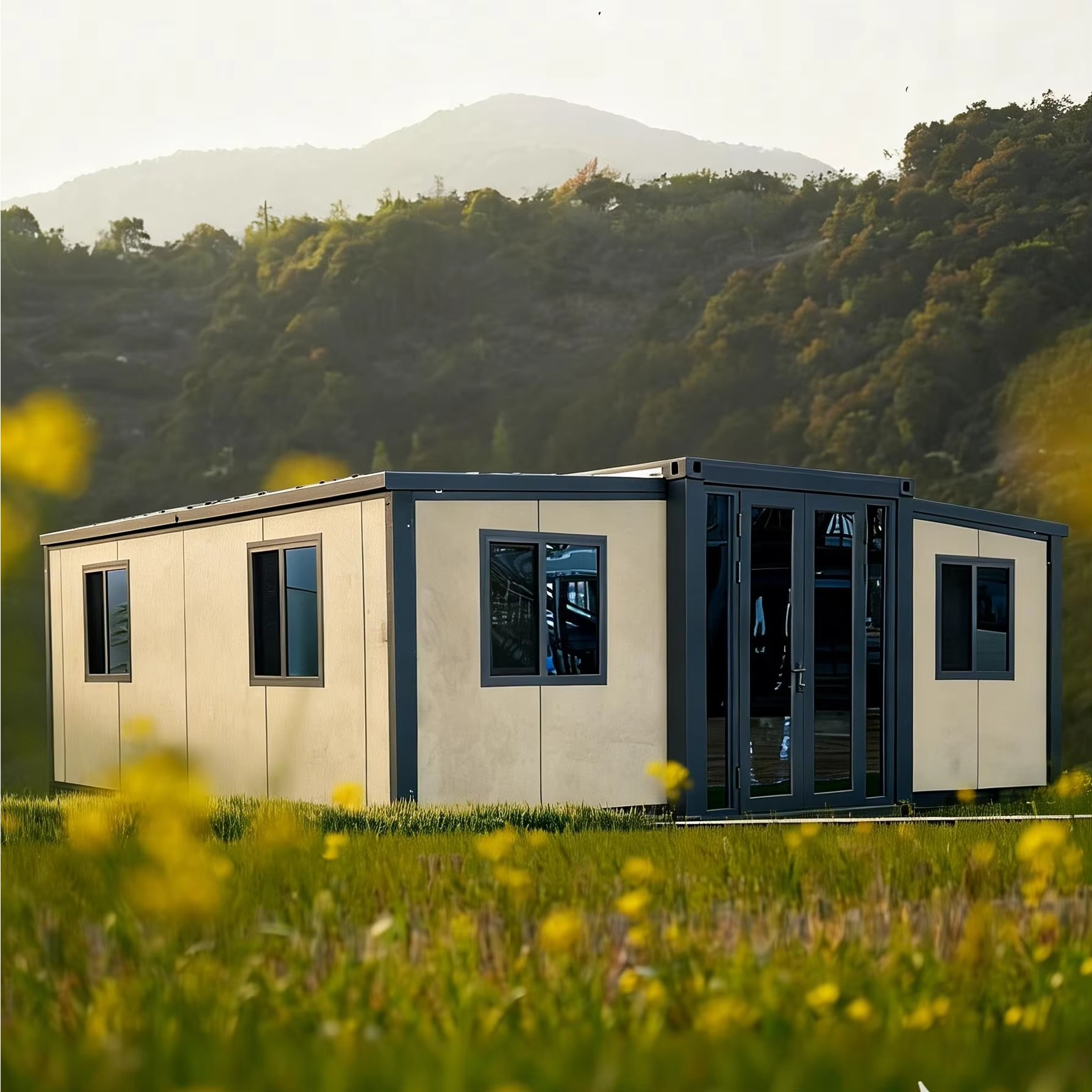 20フィート40フィート両翼拡張型コンテナハウス、豪華プレハ - Interior Design Luxury House のレビューと価格